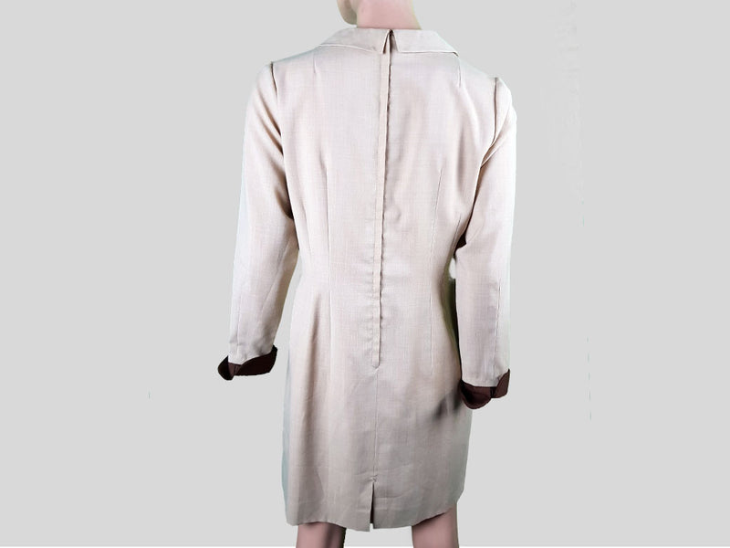 Dress with Contrast Details »Café Melange«
