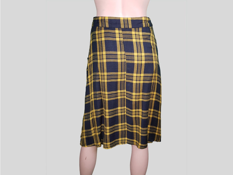 Pretty Vacant Checked Skirt »Yellow Kiez Check«