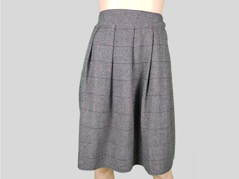 Pleated Skirt »Grey Cobbles«