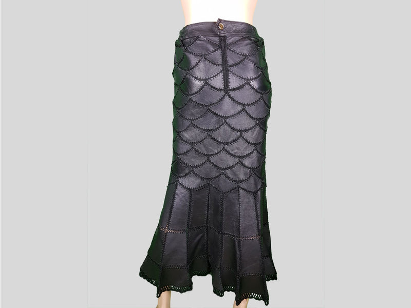 Long Leather Skirt »Scales in the Spotlight«