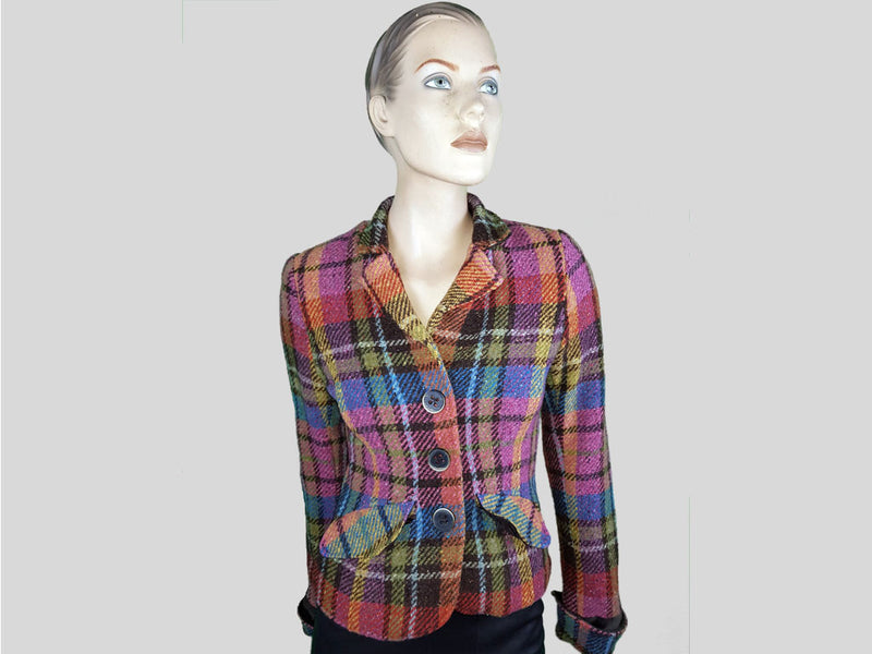 Checked Wool Jacket »Colourful Programme«