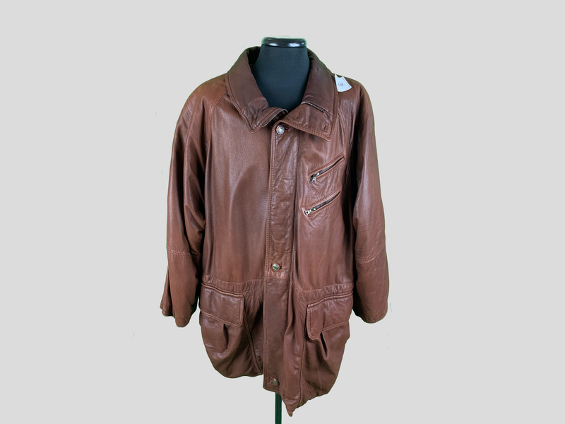 Hugo Boss Leather Jacket »Brown Salon«
